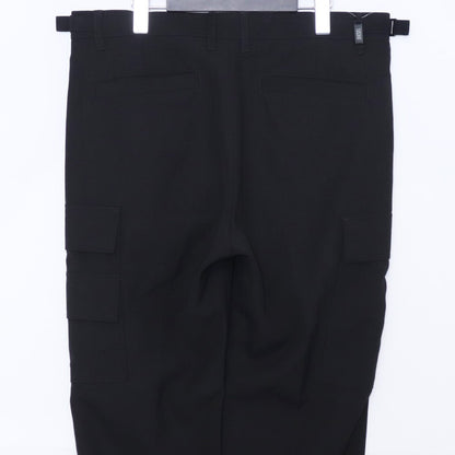 DIESEL Cool Wool Adjustable Belt Cargo Pants Black Size 30