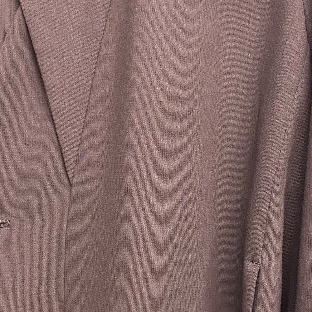 ETHOSENS Layer Collar Wool Coat Brown
