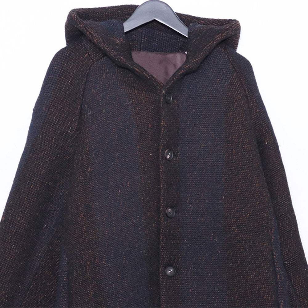 CROMAGNON 25AW Hand Woven Stripe Hooded Coat Brown Size 3