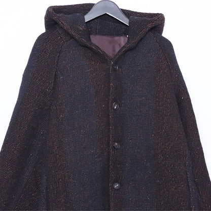 CROMAGNON 25AW Hand Woven Stripe Hooded Coat Brown Size 3