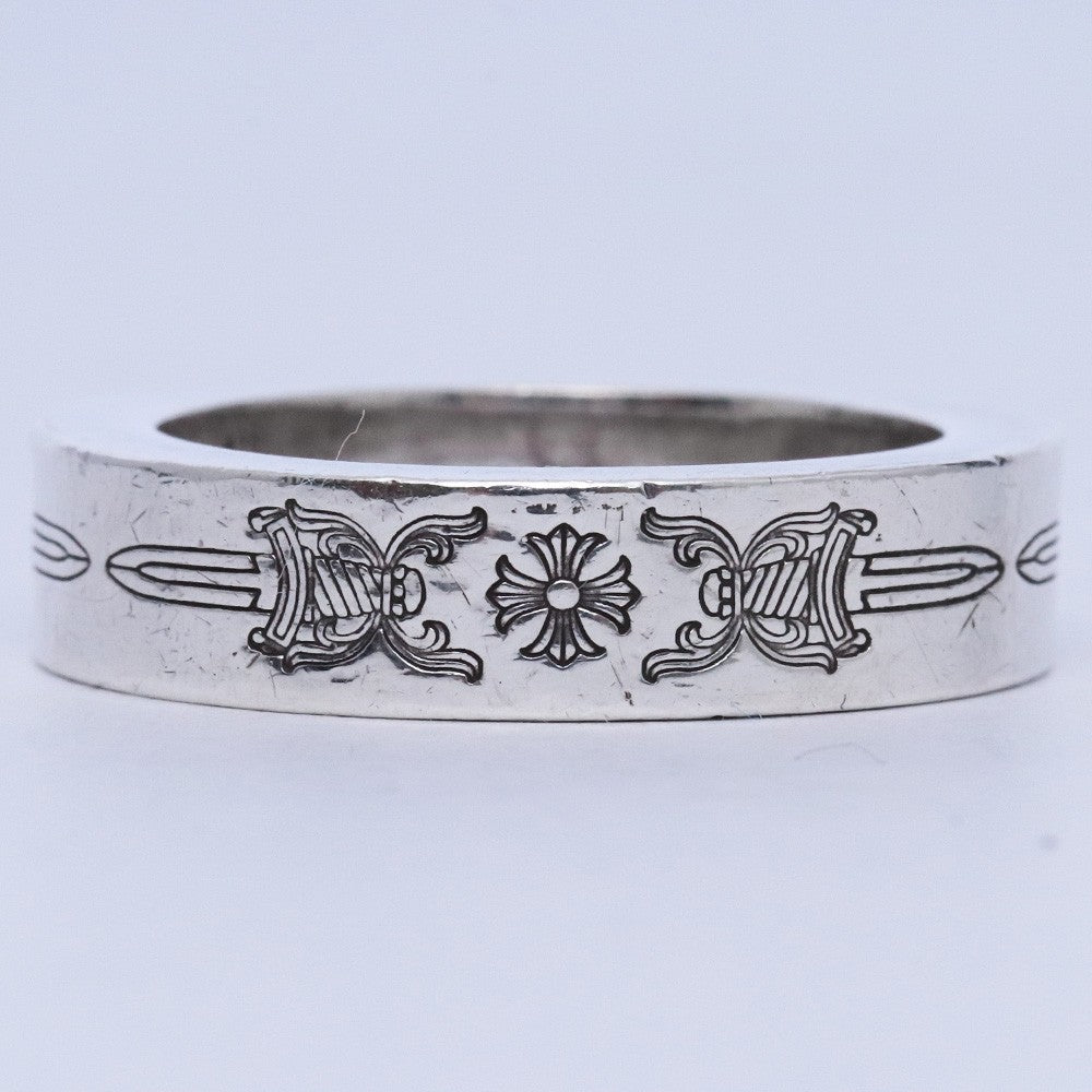 Chrome Hearts 6mm Spacer Dagger Ring Silver Size US 9.5
