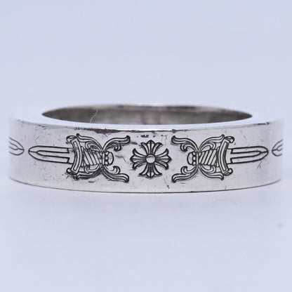 Chrome Hearts 6mm Spacer Dagger Ring Silver Size US 9.5