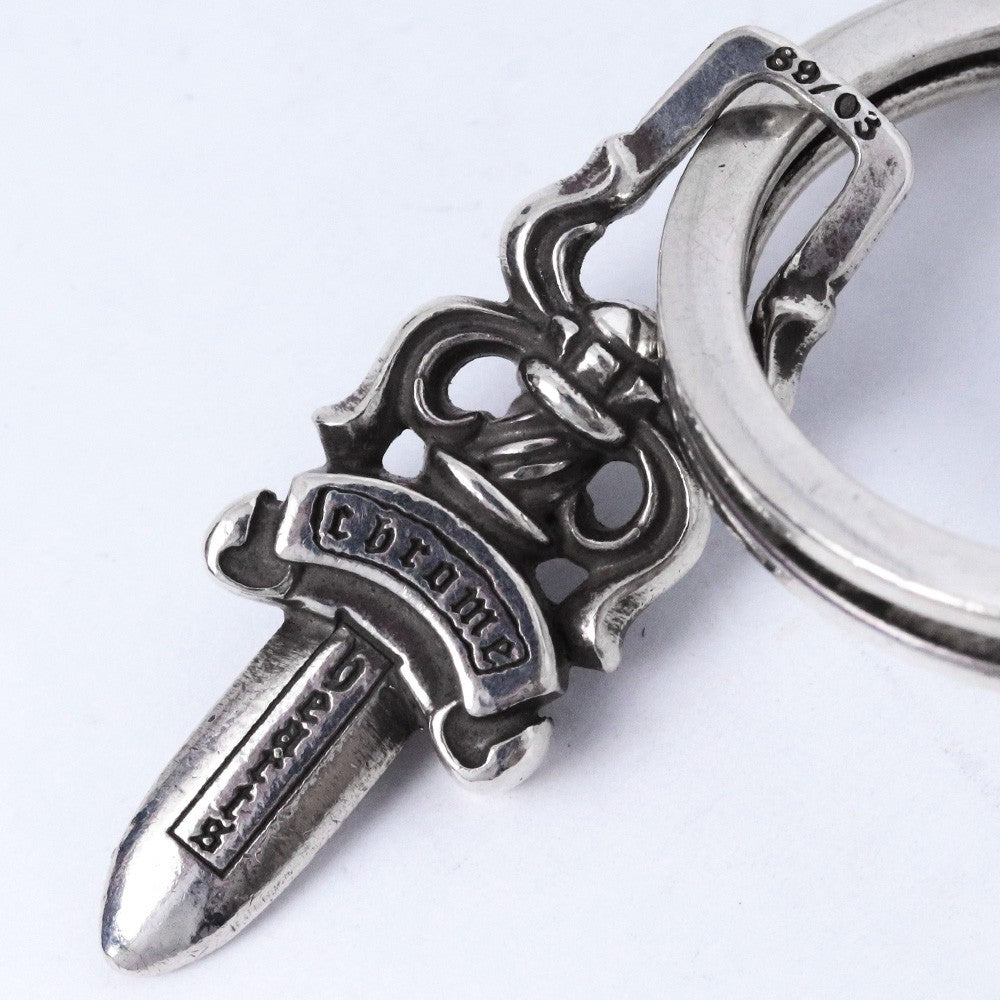 CHROME HEARTS #5 Dagger Zip1 Keyring Silver Size #5