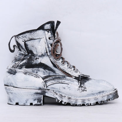 MAISON MARGIELA Sierra Ankle Boots Black Paint Size EU 40