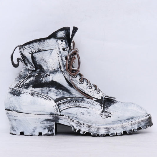 MAISON MARGIELA Sierra Ankle Boots Black Paint Size EU 40