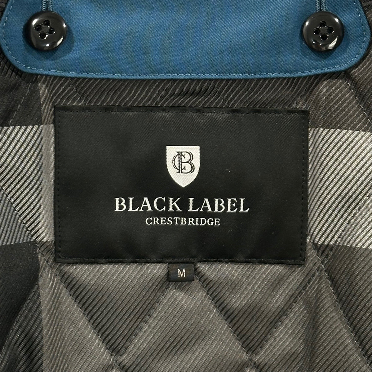 BLACK LABEL CRESTBRIDGE 100th Gabardine Coat Blue Size M