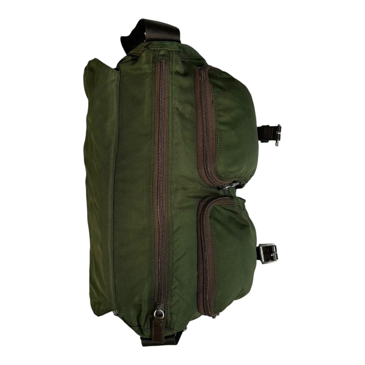 PRADA Nylon Messenger Bag Khaki