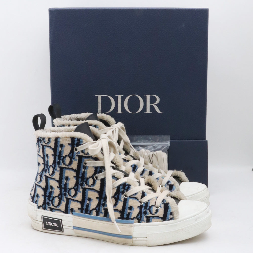 DIOR HOMME 22SS B23 Oblique High Sneakers Beige Size EU 42