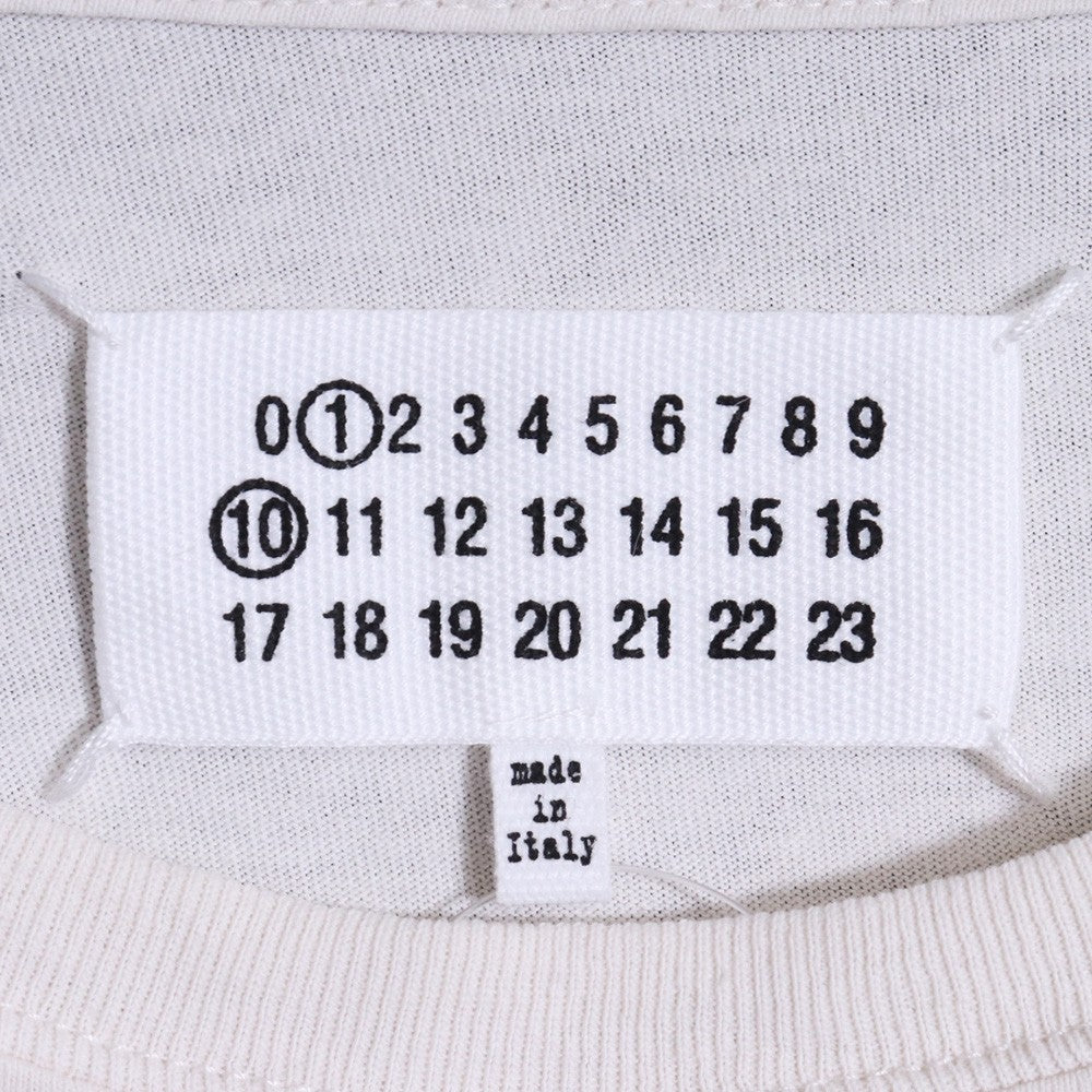 MAISON MARGIELA Stamp Logo T-Shirt Ivory Size L