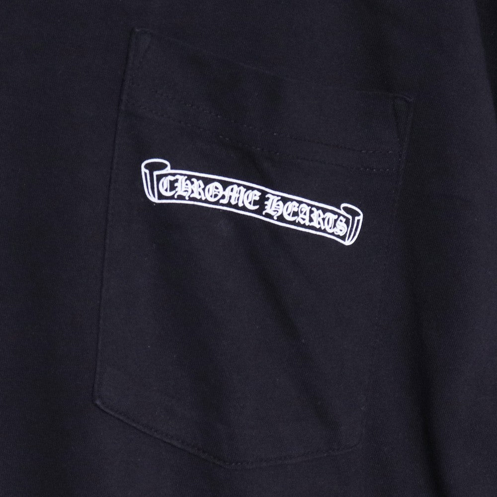 CHROME HEARTS Back Scroll Logo Long Sleeve Tee Black Size XL