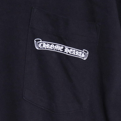 CHROME HEARTS Back Scroll Logo Long Sleeve Tee Black Size XL