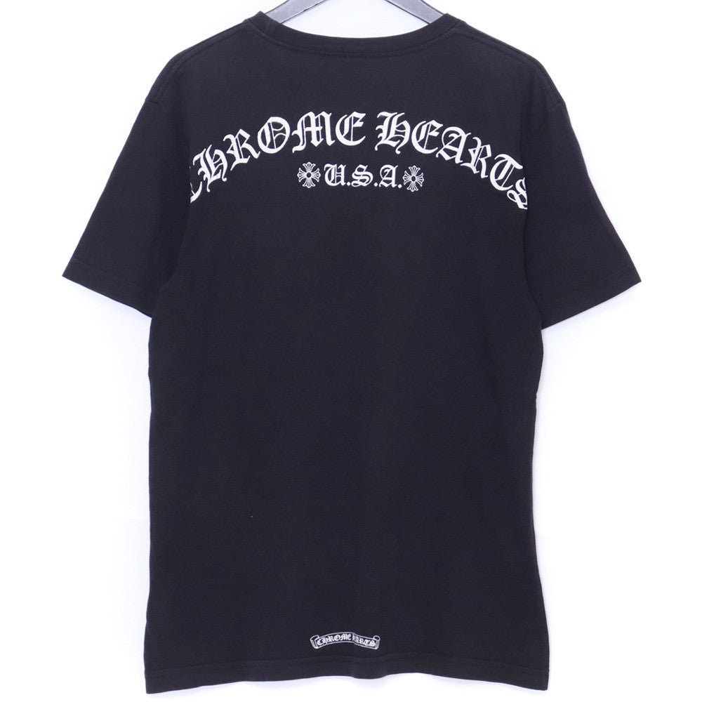 CHROME HEARTS USA Back Arch Logo Pocket T-Shirt Black Size M