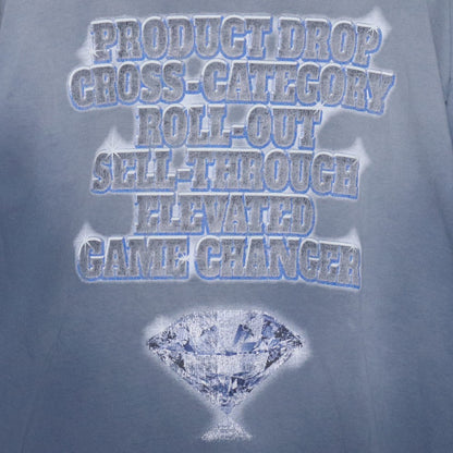 BALENCIAGA 24SS See Now Buy Now T-Shirt Blue Size XL