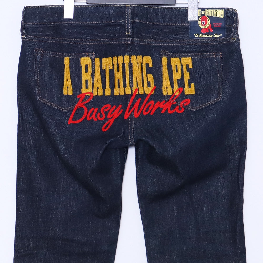 Bape A BATHING APE Busy Works Indigo Skinny Jeans Size S