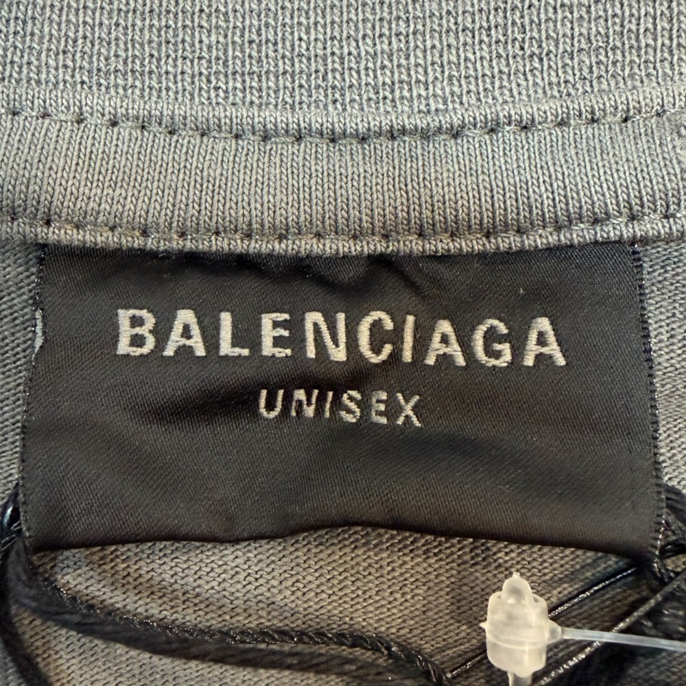 BALENCIAGA 25SS Human Being Print T-Shirt Gray Size 3