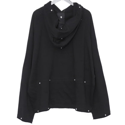 ALMOSTBLACK Button Adjust Pullover Hoodie Black Size 2