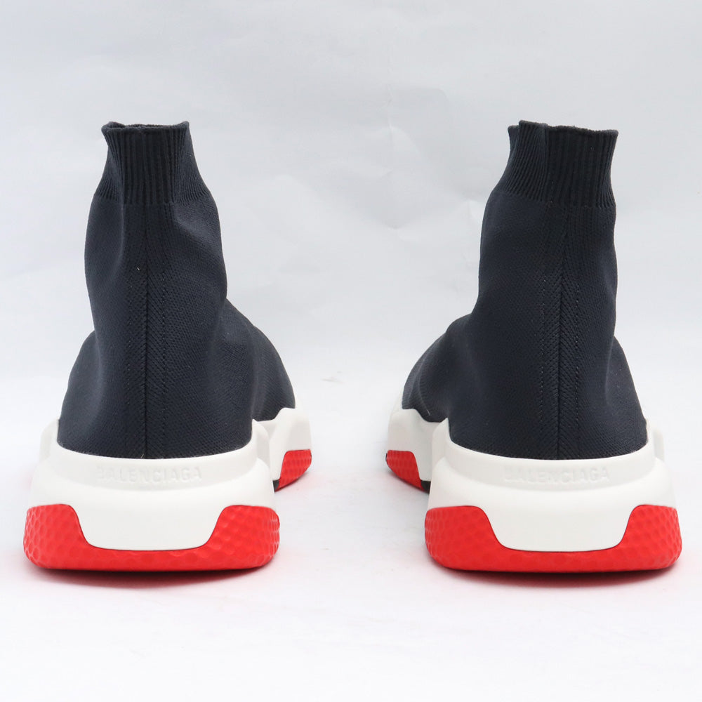 Balenciaga SPEED TRAINER Black Red Sneakers Size EU 43