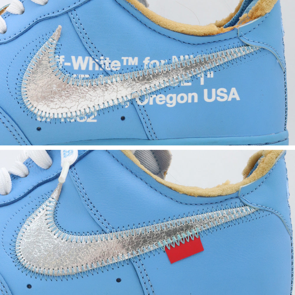 NIKE x OFF-WHITE Air Force 1 Low Blue Sneakers Size 28.5cm