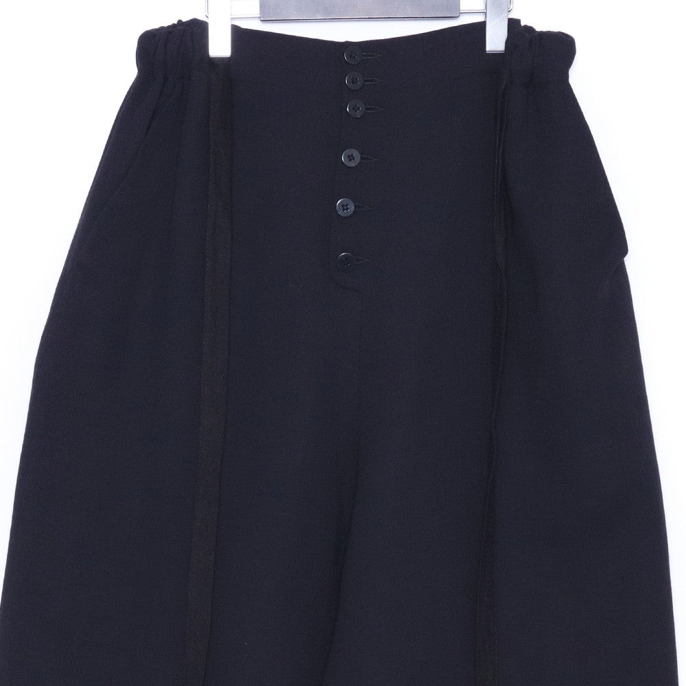 SOSNOVSKA 20SS Wool Wide Shorts Black Size XS