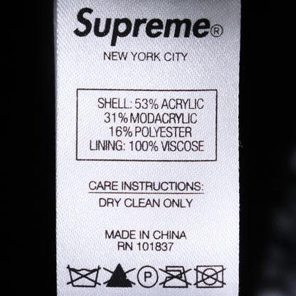SUPREME 21SS Bandana Faux Fur Bomber Jacket Black Size M
