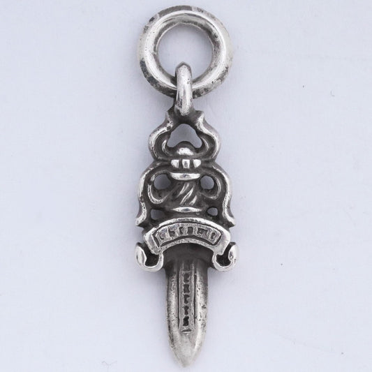 CHROME HEARTS #5 Dagger Charm Necklace Silver Size #5