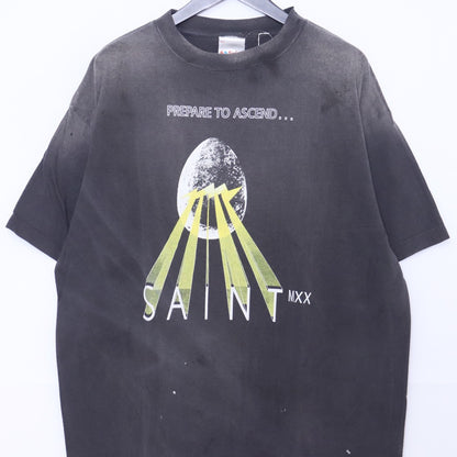 SAINT MICHAEL 25SS Egg Print T-Shirt Black Size L