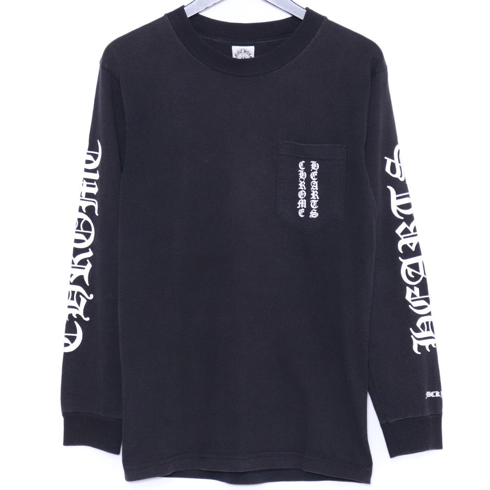 Chrome Hearts Old Scroll Label Arm T-Shirt Black Size S