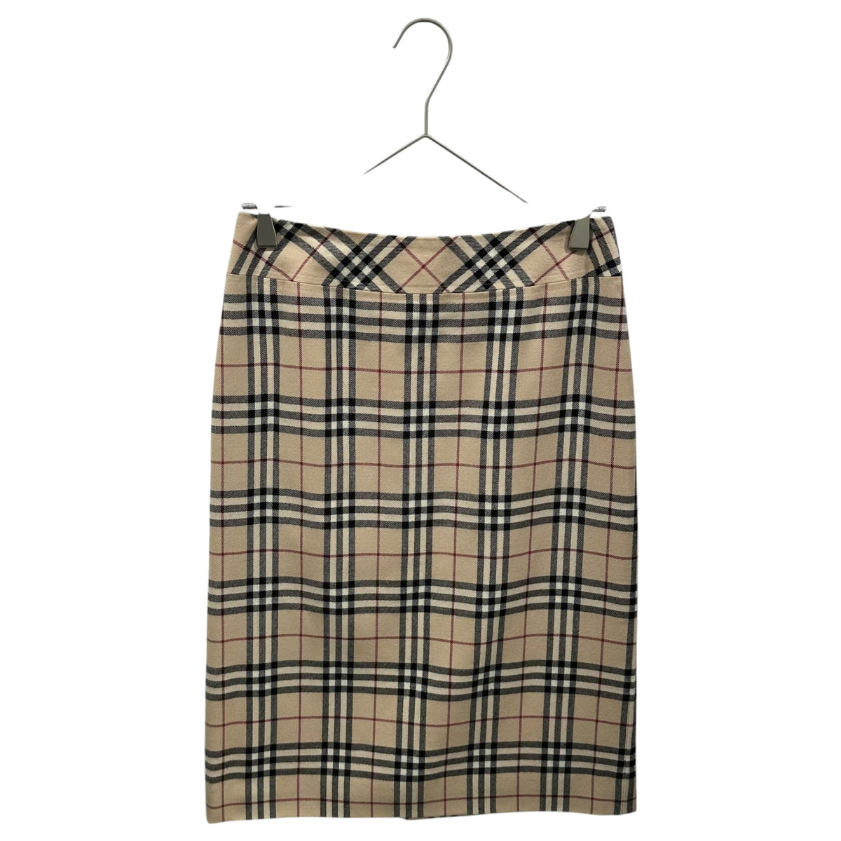 Burberry's Vintage Nova Check Wool Skirt Beige Size 38