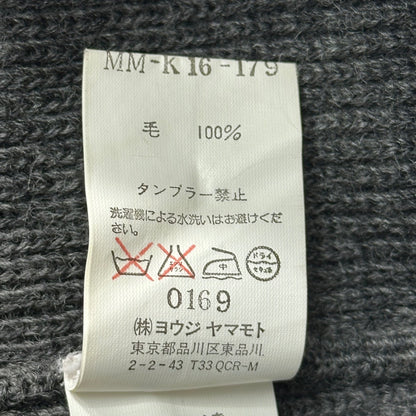 Y's for men 90s Wool Button Cardigan Gray Size 3