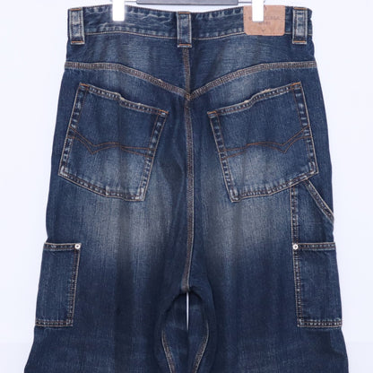 BALENCIAGA Grunge Ripped Baggy Denim Blue Size S