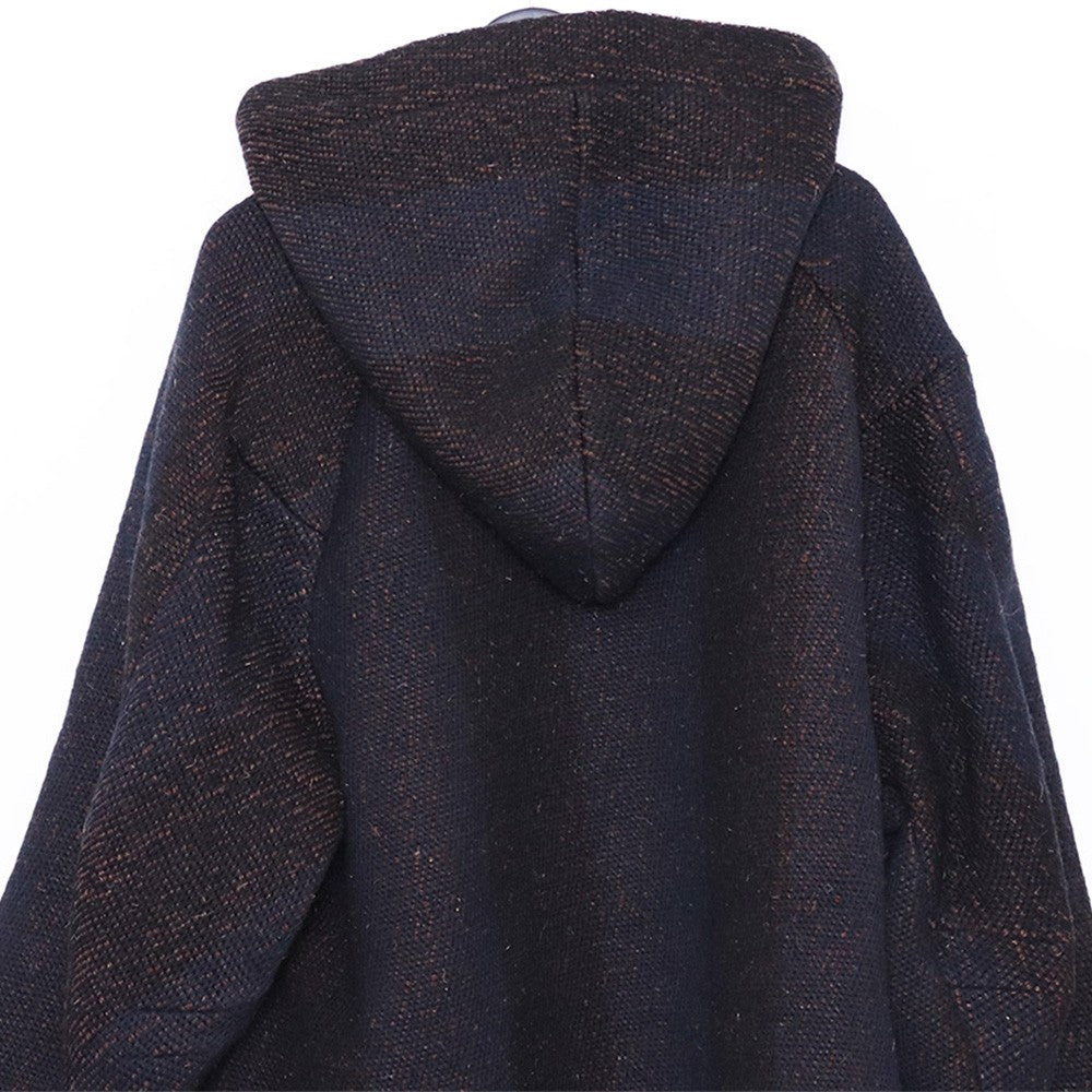 CROMAGNON 25AW Hand Woven Stripe Hooded Coat Brown Size 3