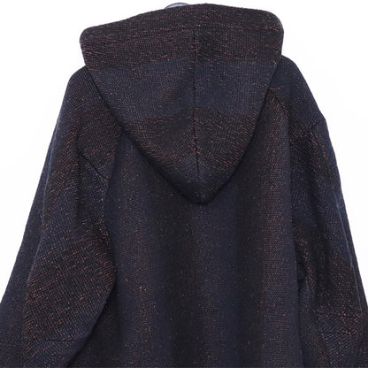 CROMAGNON 25AW Hand Woven Stripe Hooded Coat Brown Size 3