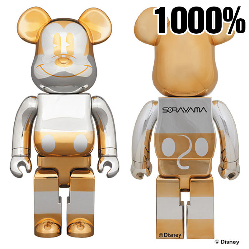 BE@RBRICK Future Mickey Sorayama Silver Yellow Size 1000%