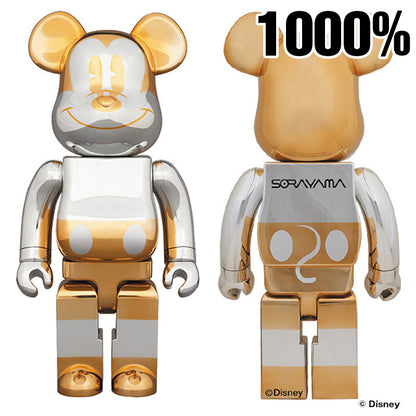 BE@RBRICK Future Mickey Sorayama Silver Yellow Size 1000%