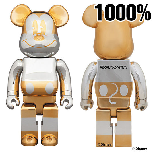 BE@RBRICK Future Mickey Sorayama Silver Yellow Size 1000%