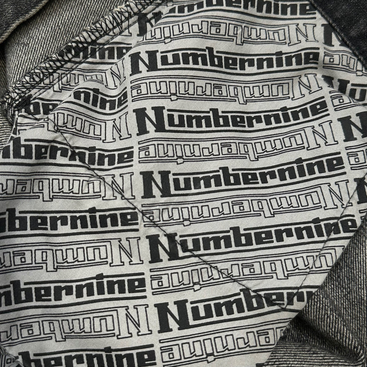 NUMBER (N)INE 01AW "STANDARDS" Grunge Jeans Black Pants Size 30