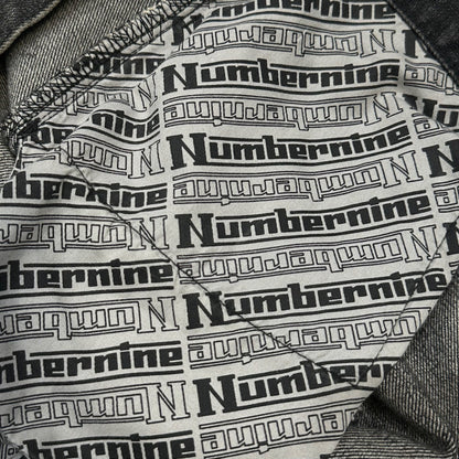 NUMBER (N)INE 01AW "STANDARDS" Grunge Jeans Black Pants Size 30
