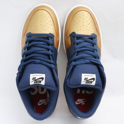 Supreme Dunk Low OG QS Gold/Navy Sneakers Size 28.5cm