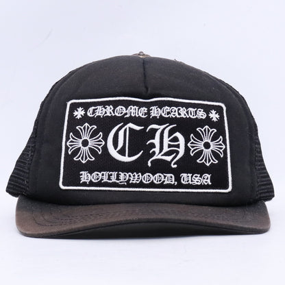 CHROME HEARTS Black Mesh Trucker Cap Size F