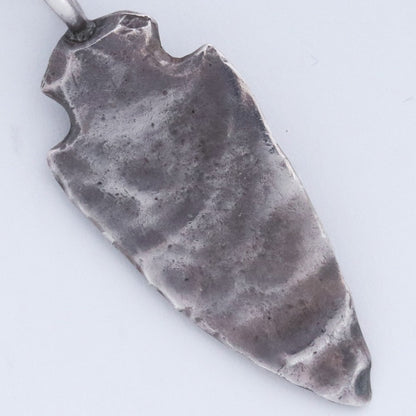GORO'S K18 Gold Metal Arrowhead Pendant Silver