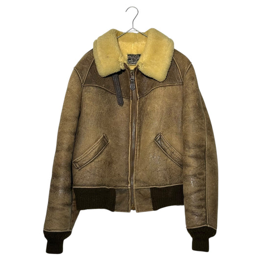 AVIREX 80s-90s Vintage B-6 Mouton Flight Jacket Size 34