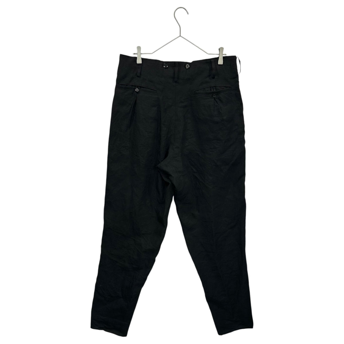 YOHJI YAMAMOTO POUR HOMME 22SS Linen Trousers Black Size 3