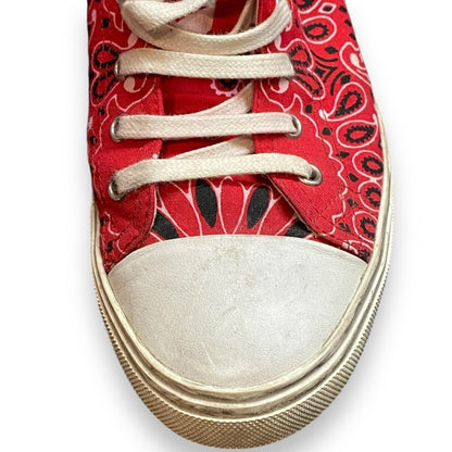 SAINT LAURENT PARIS Bedford Bandana Sneakers Red Size EU 40