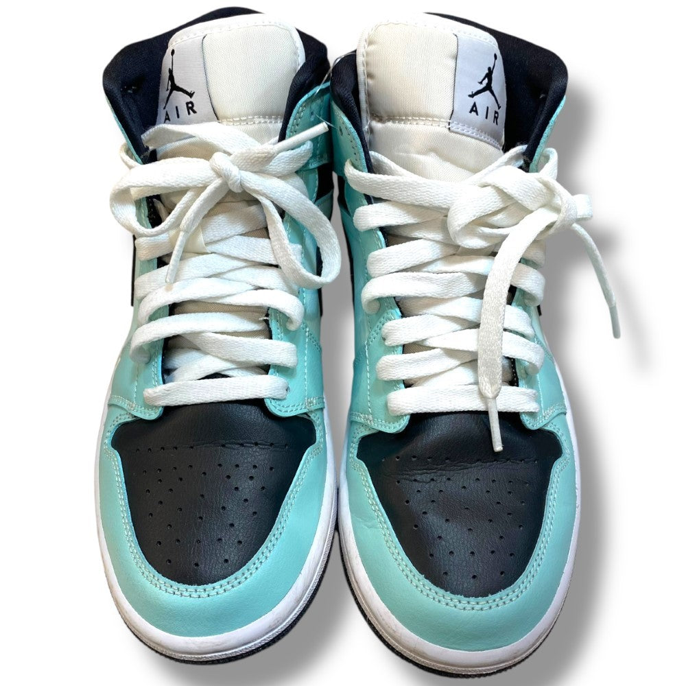 NIKE WMNS Air Jordan 1 Mid Aqua Blue Sneakers Size 25cm