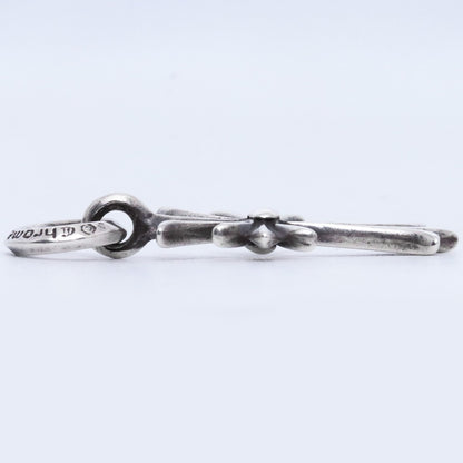 Chrome Hearts Old Tiny CH Cross Silver Charm Size F