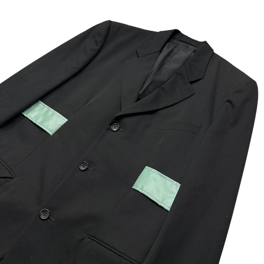 COMME des GARCONS HOMME PLUS 95SS Vinyl Jacket Black Size M