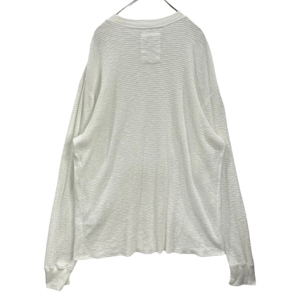 STUSSY 26SS Pigment Dyed Long Sleeve Thermal T-Shirt White Size S