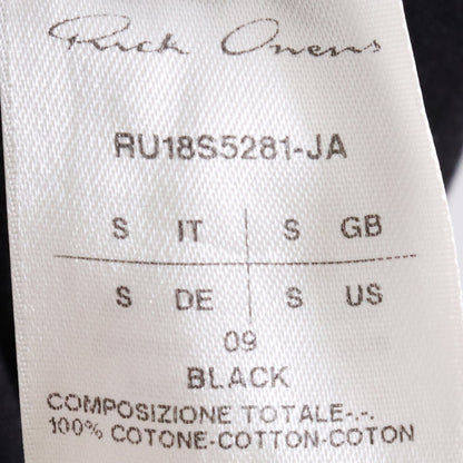 RICK OWENS 18SS Black Raglan Long Sleeve T-Shirt Size S