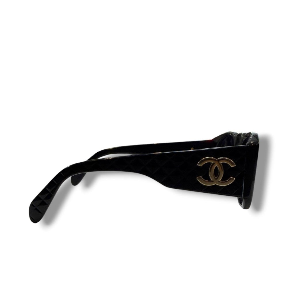 Chanel CC Logo Black Sunglasses Size F