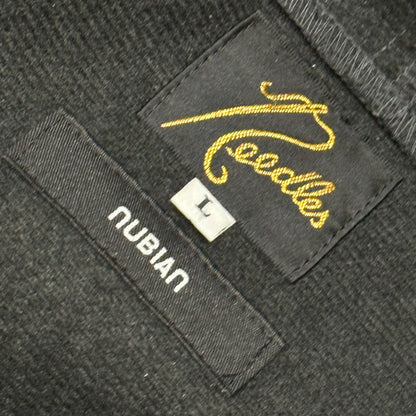 NEEDLES Nubian Python Stripe Zip Hooded Jacket Gray Size L